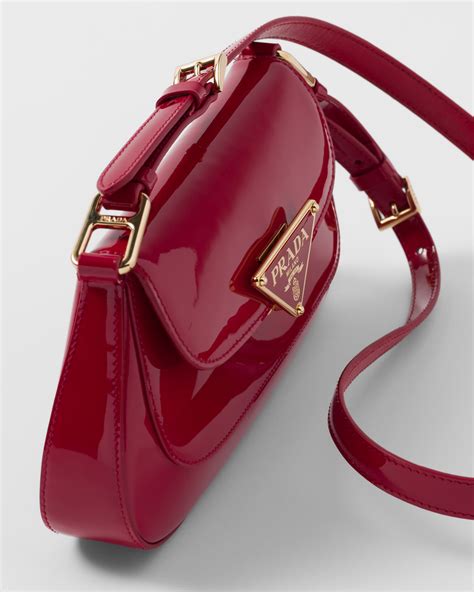 prada cherry red patent leather bag